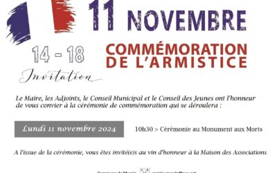 Cérémonie de commémoration du 11 Novembre 1918