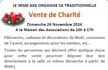 Vente de Charité