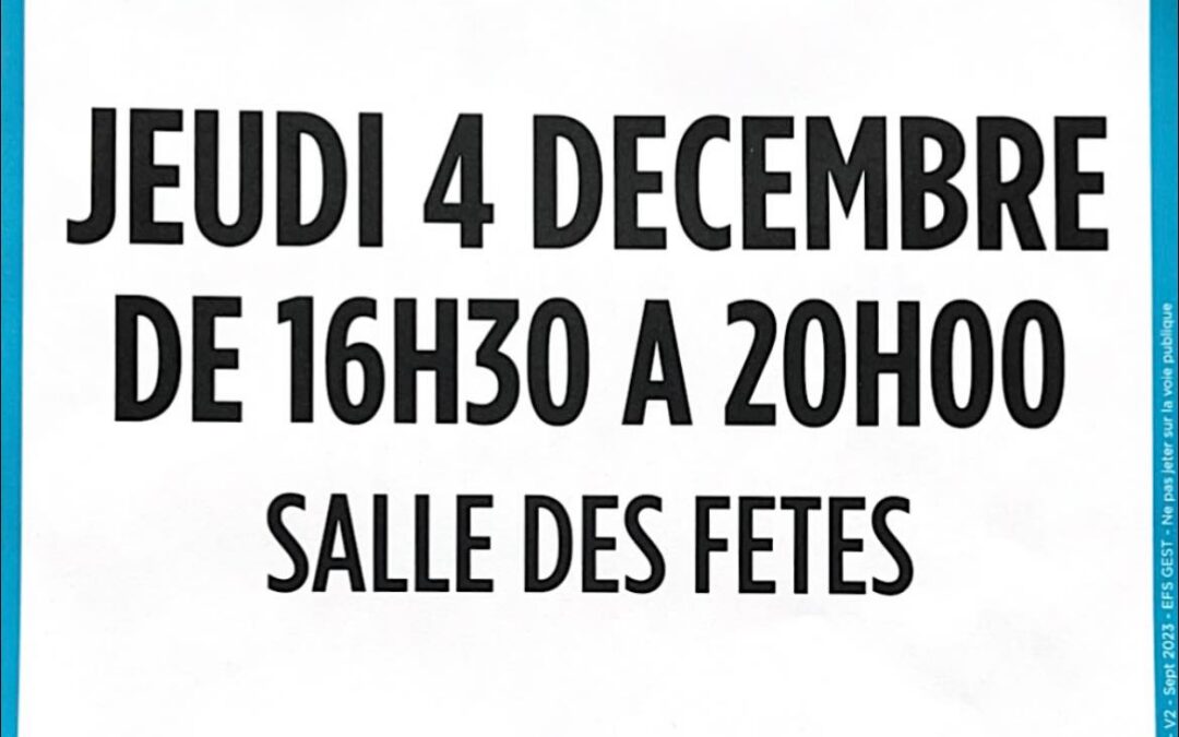 🩸 Don du sang à Mussig 🩸