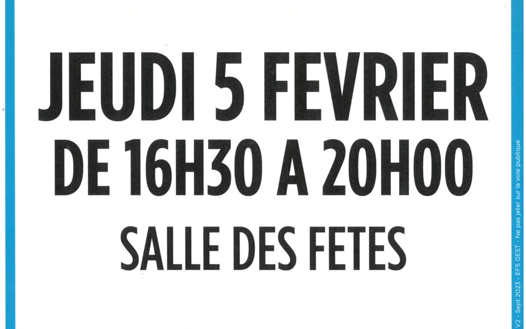 🩸 Don du sang à Mussig 🩸