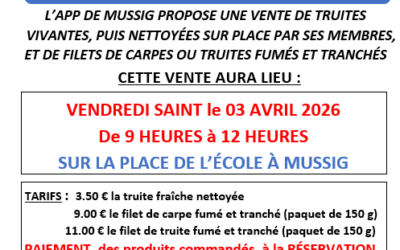 JOURNÉE DU POISSON 2026 à Mussig