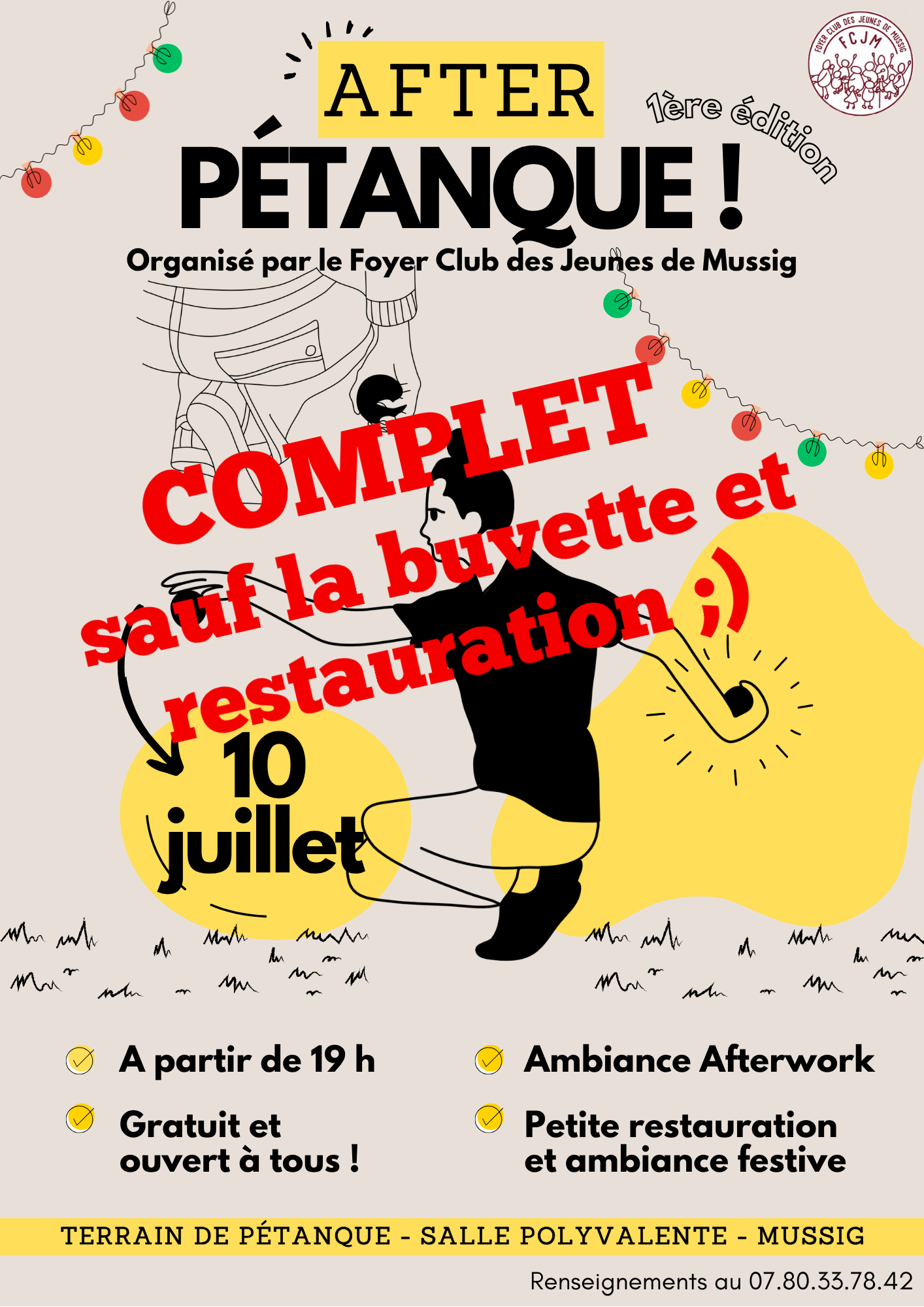 After Pétanque à Mussig : rendez-vous le 10 juillet !