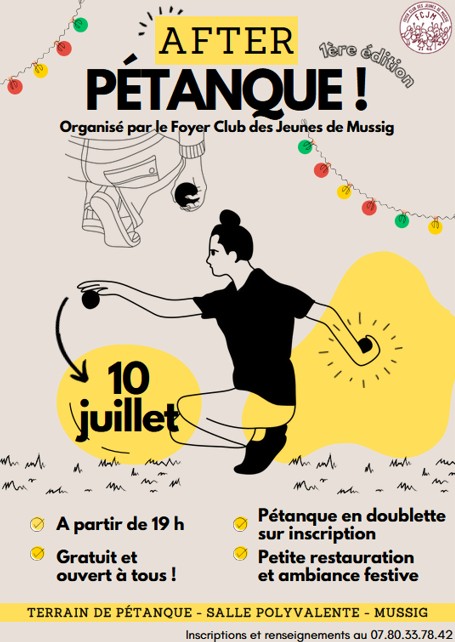 After Pétanque à Mussig : rendez-vous le 10 juillet !