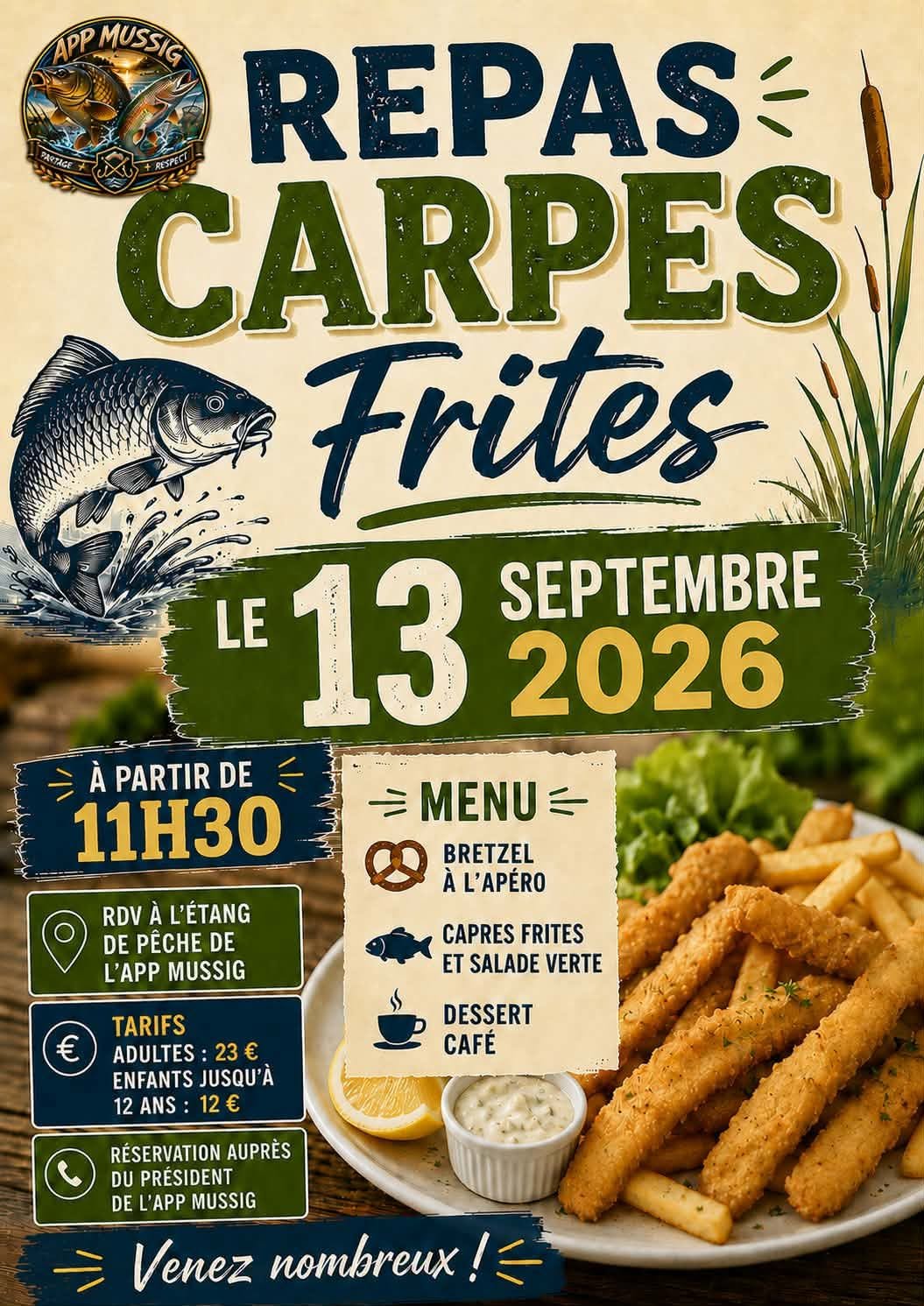 REPAS CARPES FRITES