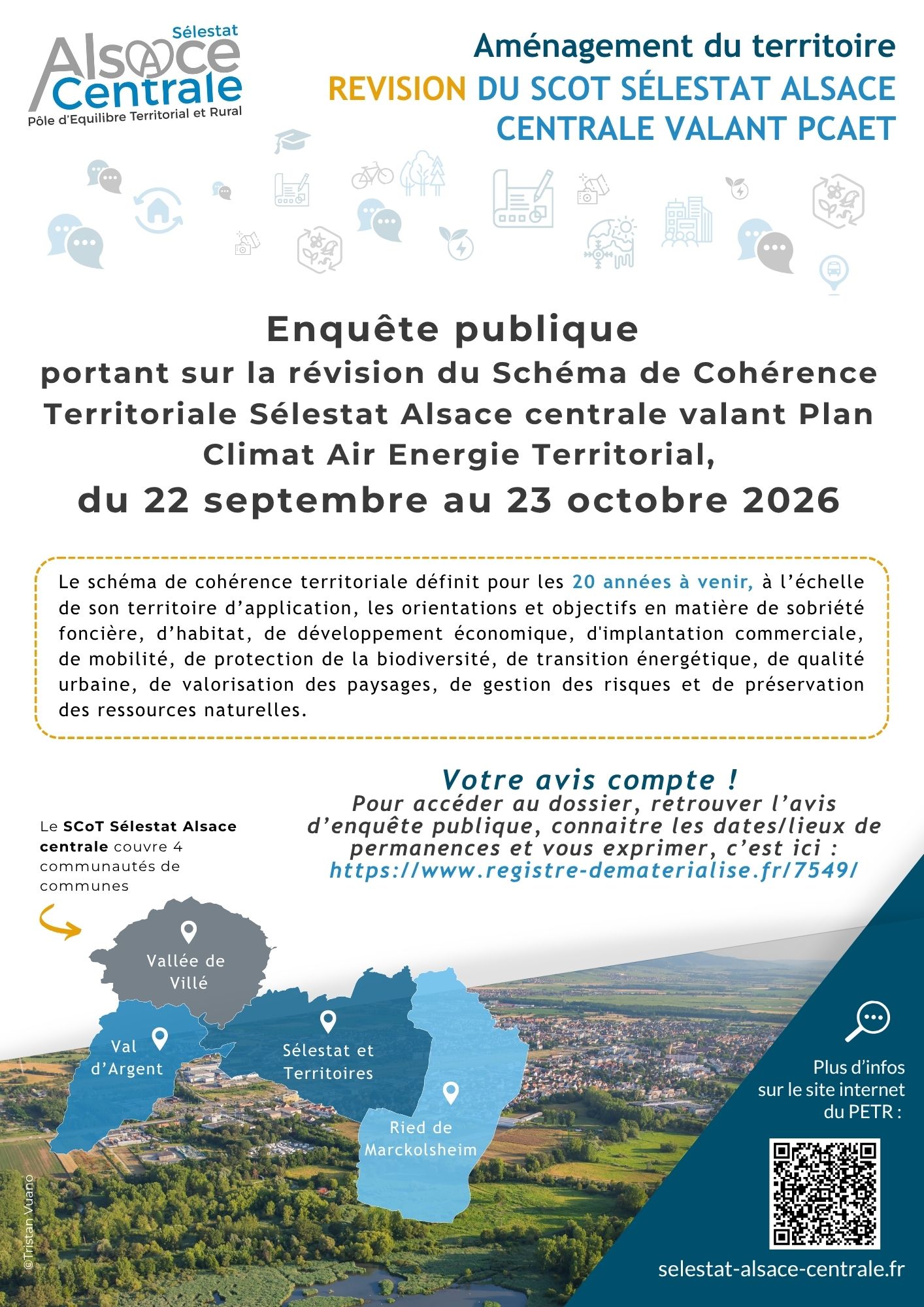 Enquête publique sur la révision du SCoT Sélestat Alsace centrale valant PCAET