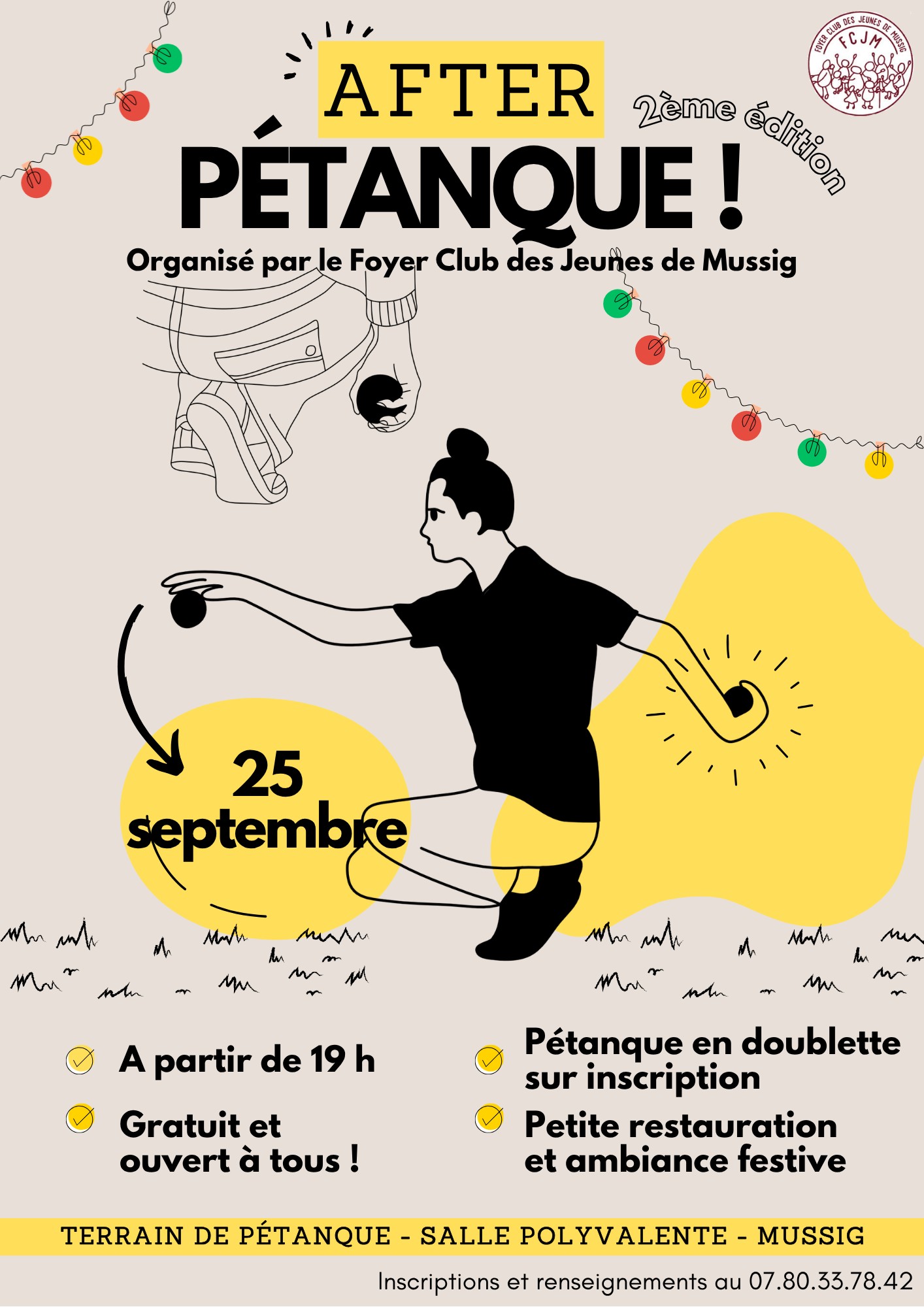 🎉 After Pétanque à Mussig – Rendez-vous le 25 septembre ! 🎉